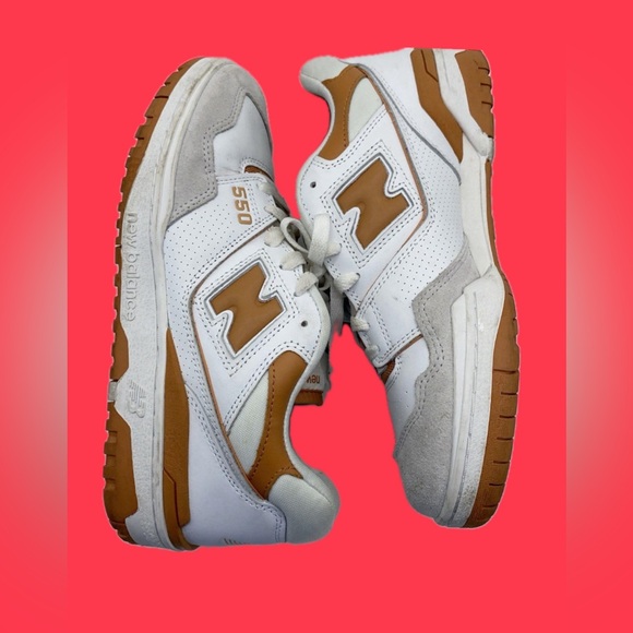 New Balance 550 Trainers White/Burnt Orange size 10 Y2K - Picture 2 of 7